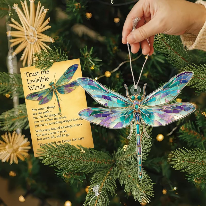HONOCOOLS Store Dragonfly Suncatcher Ornament with Story Card, Dragon Fly Gifts for Women, Dragonfly Christmas Ornament, Gift Exchange Idea for Coworkers/Friends/Team (Sun-72) - Image 2